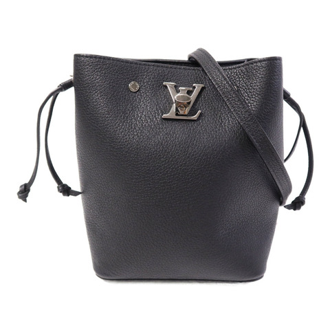 LOUIS VUITTON 牛皮皮革Nano Lockme銀扣肩背袋