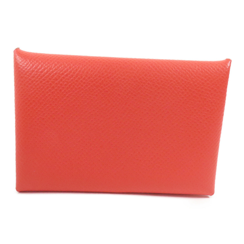 HERMES Epsom皮革Calvi Card Holder銀扣卡套Rose Jaipur-1