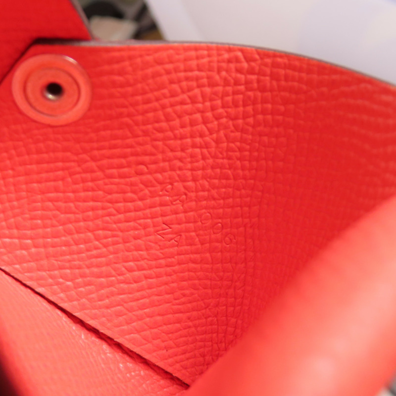 HERMES Epsom皮革Calvi Card Holder銀扣卡套Rose Jaipur-11