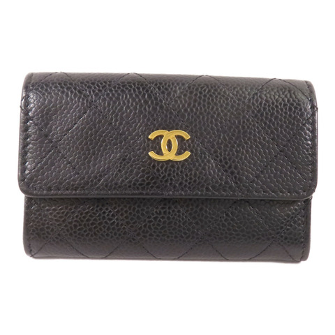 CHANEL 牛皮皮革Card Case金扣卡套