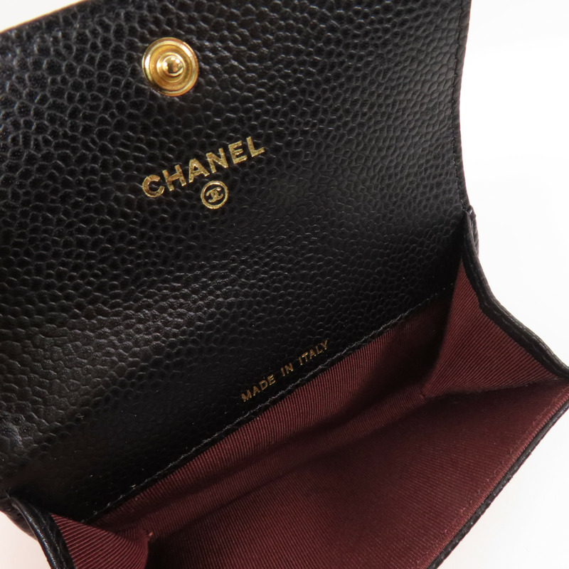 CHANEL 牛皮皮革Card Case金扣卡套-7