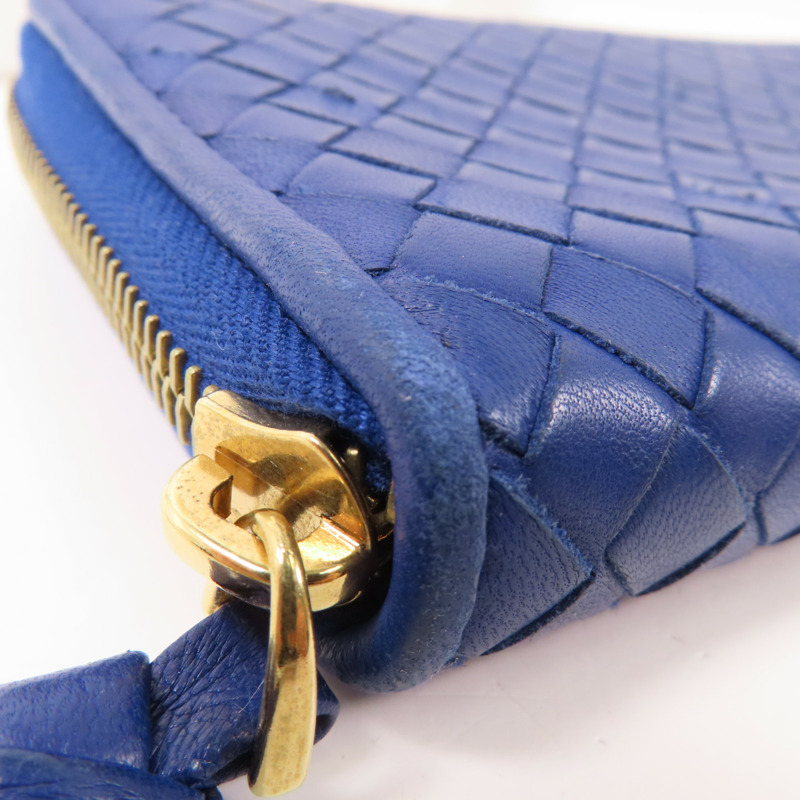 BOTTEGA VENETA 織紋皮革Round Long Wallet金扣拉鏈長錢包-3