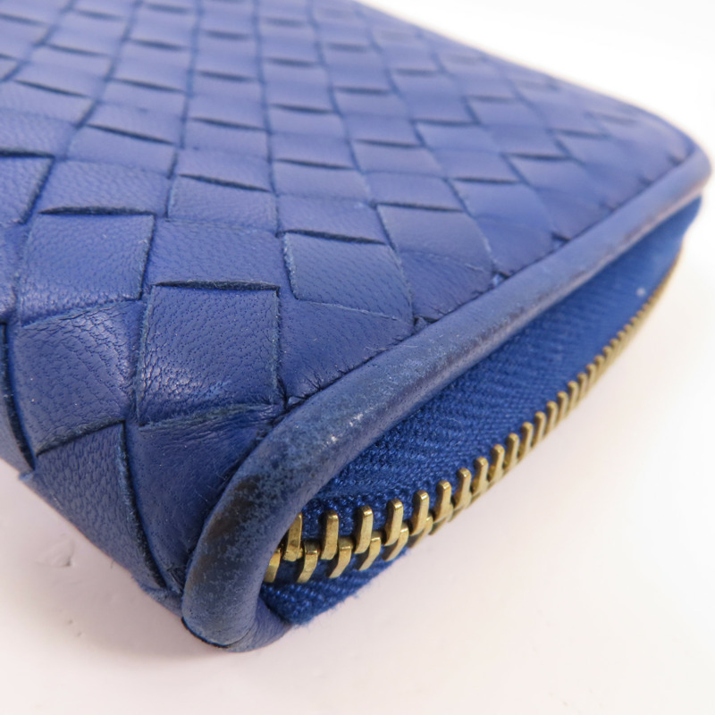 BOTTEGA VENETA 織紋皮革Round Long Wallet金扣拉鏈長錢包-4