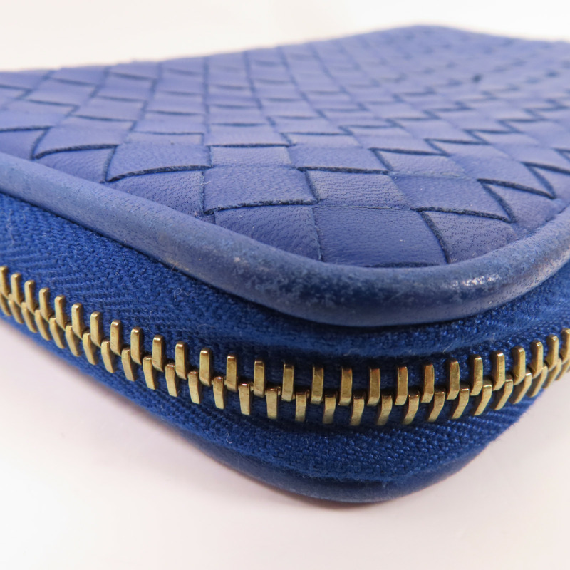 BOTTEGA VENETA 織紋皮革Round Long Wallet金扣拉鏈長錢包-5