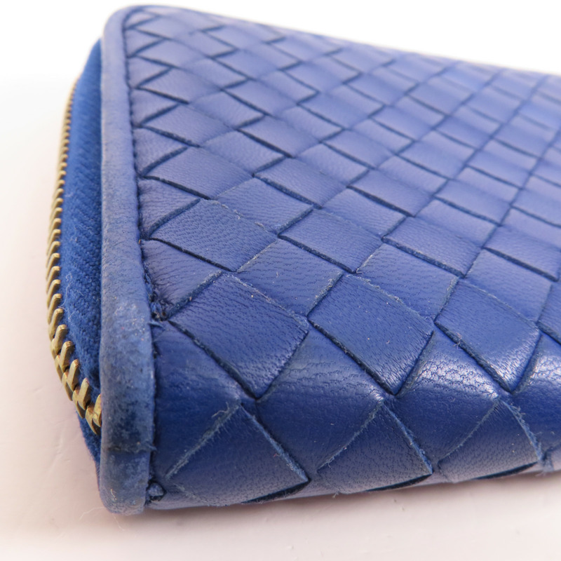 BOTTEGA VENETA 織紋皮革Round Long Wallet金扣拉鏈長錢包-9
