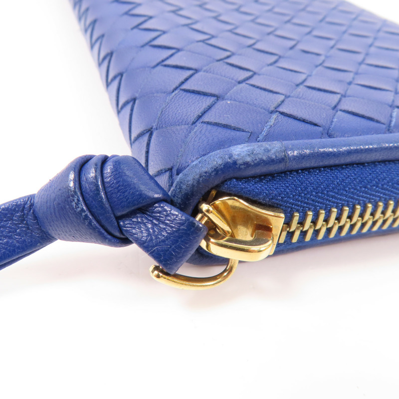 BOTTEGA VENETA 織紋皮革Round Long Wallet金扣拉鏈長錢包-10