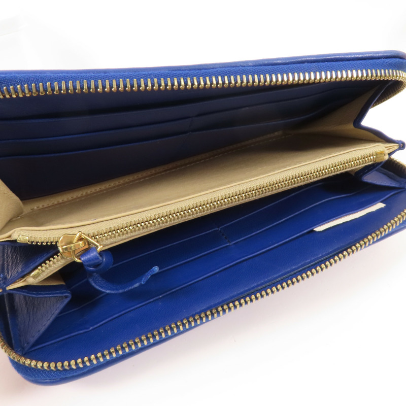 BOTTEGA VENETA 織紋皮革Round Long Wallet金扣拉鏈長錢包-11