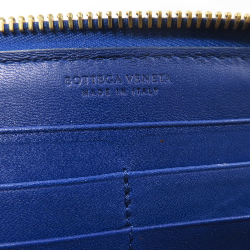 BOTTEGA VENETA 織紋皮革Round Long Wallet金扣拉鏈長錢包-12