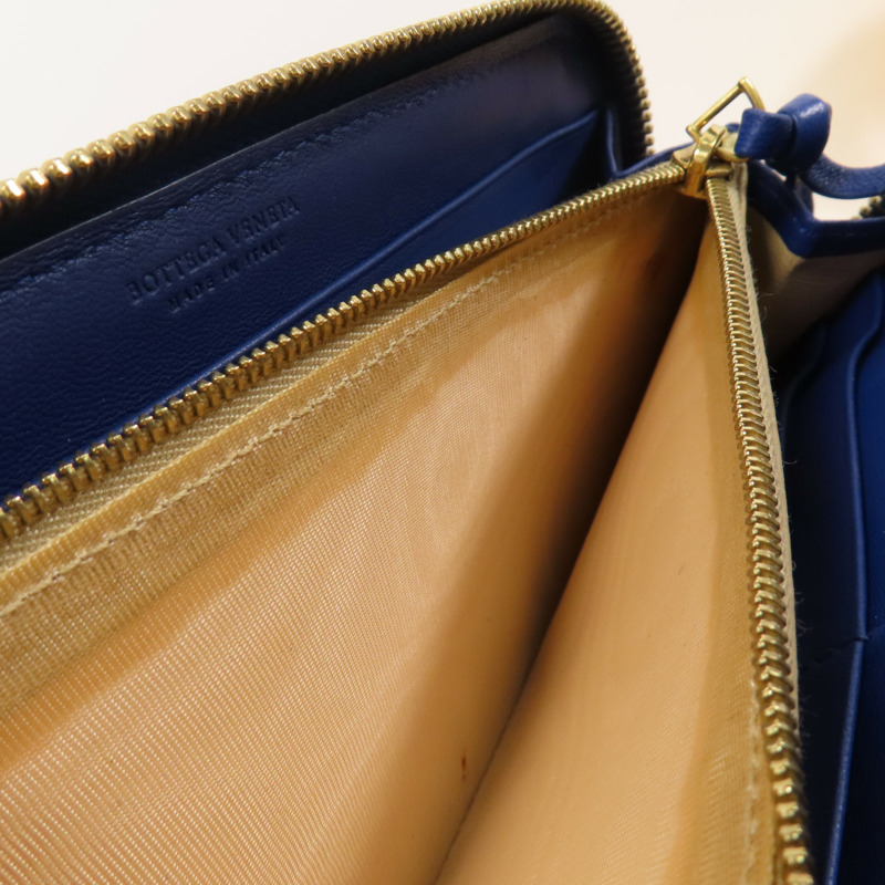 BOTTEGA VENETA 織紋皮革Round Long Wallet金扣拉鏈長錢包-19