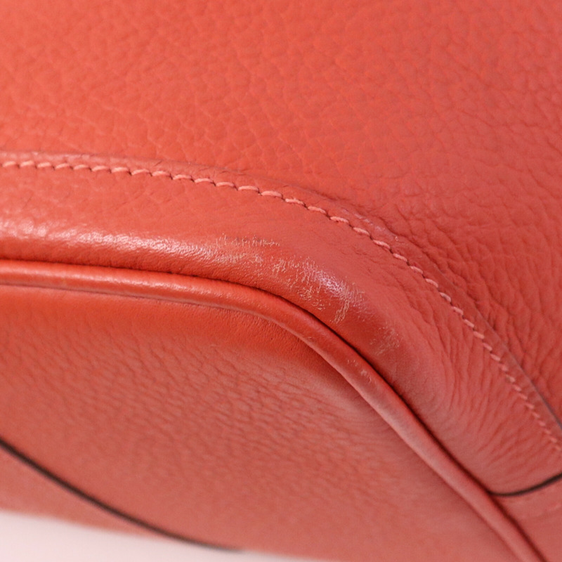 HERMES Negonda皮革Garden Party PM銀扣手挽袋Rouge Pivoine-4