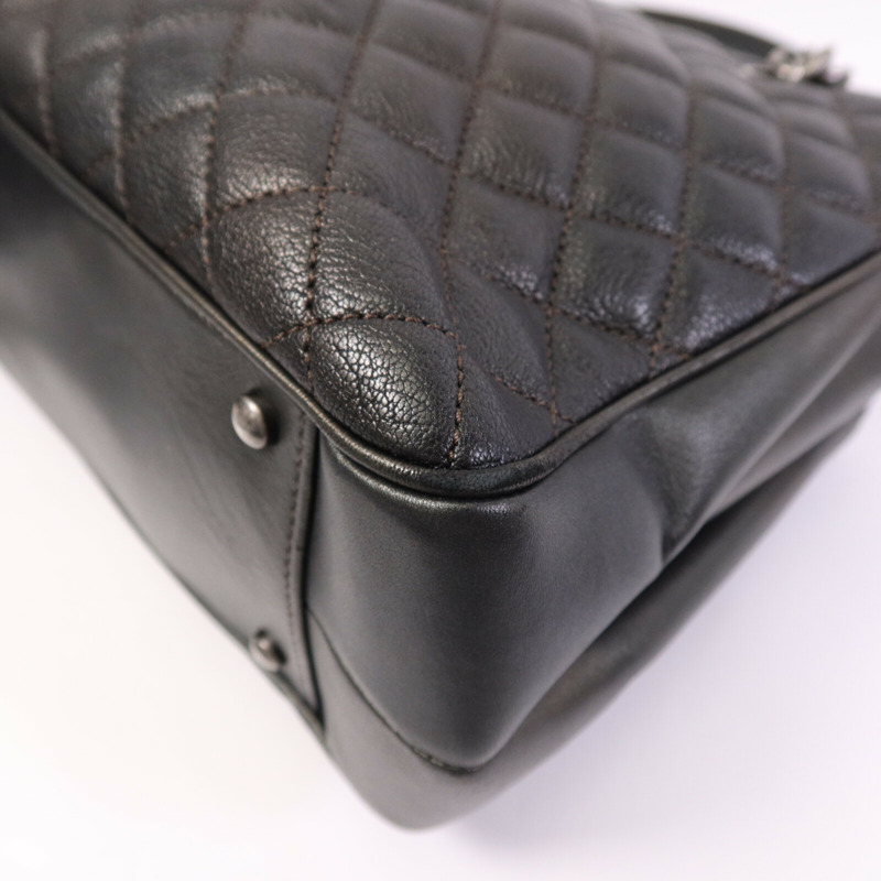 CHANEL 牛皮皮革Chain Shoulder Bag銀扣鏈帶肩背袋-4