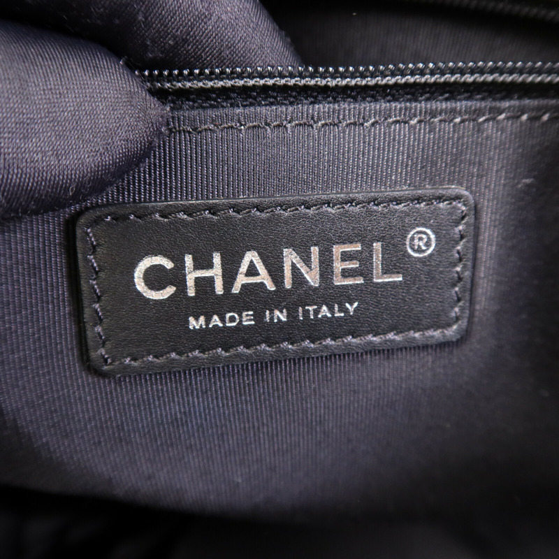 CHANEL 牛皮皮革Chain Shoulder Bag銀扣鏈帶肩背袋-11