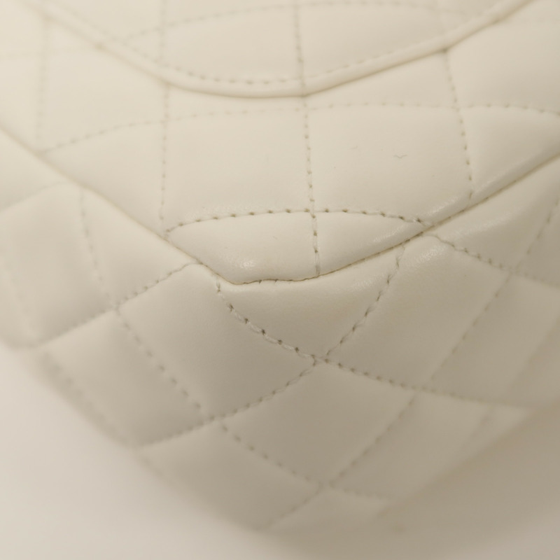 CHANEL 羊皮皮革Chain Shoulder金扣鏈帶肩背袋-13