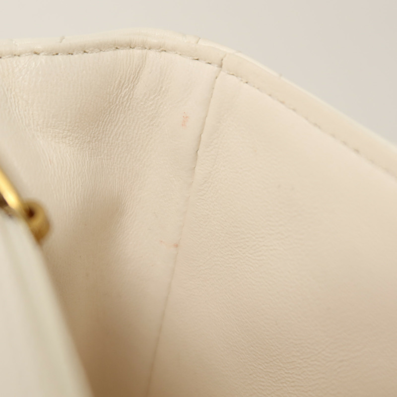 CHANEL 羊皮皮革Chain Shoulder金扣鏈帶肩背袋-15