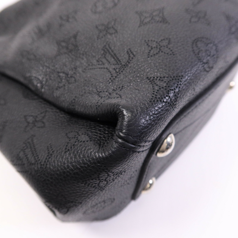 LOUIS VUITTON Monogram Mahina Babylone Chain BB銀扣肩背袋-10