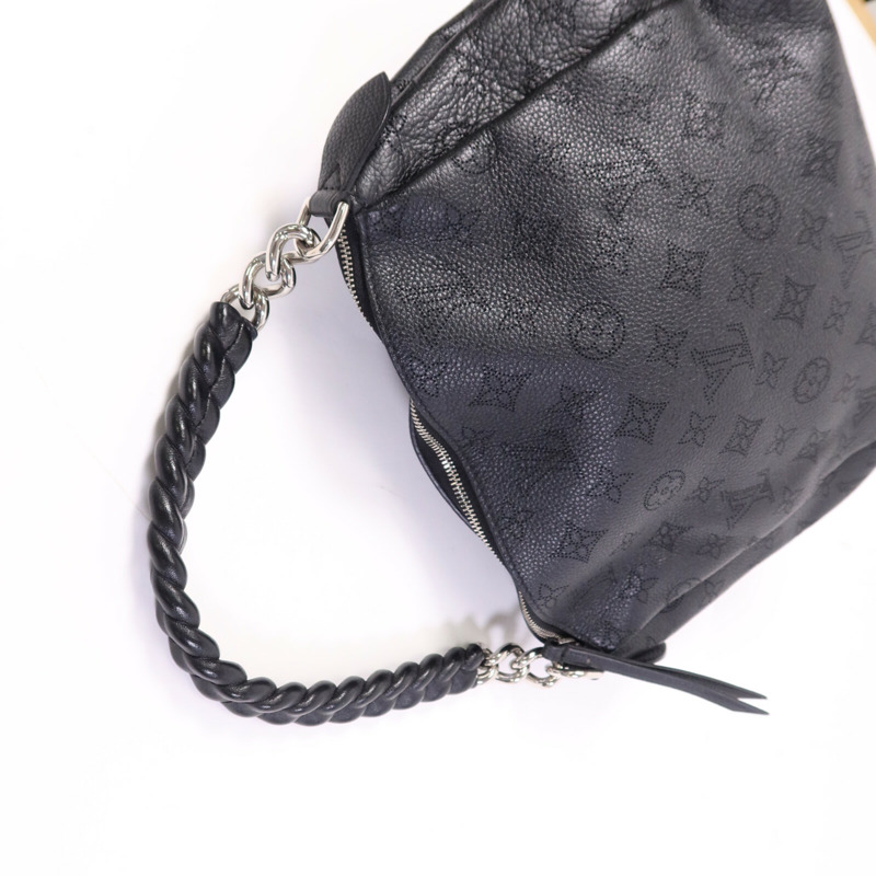 LOUIS VUITTON Monogram Mahina Babylone Chain BB銀扣肩背袋-13