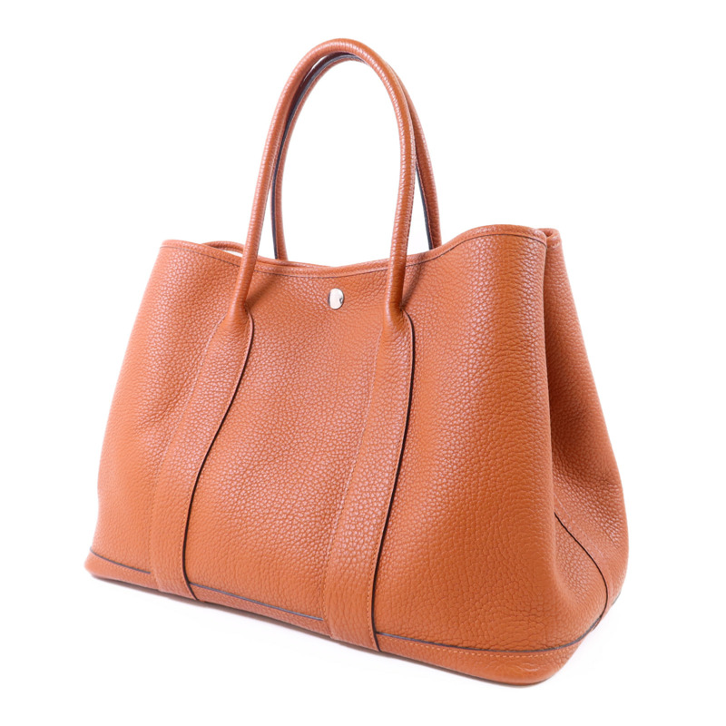 HERMES Negonda皮革GardenParty PM銀扣手挽袋Cuivre-2