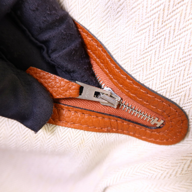 HERMES Negonda皮革GardenParty PM銀扣手挽袋Cuivre-9