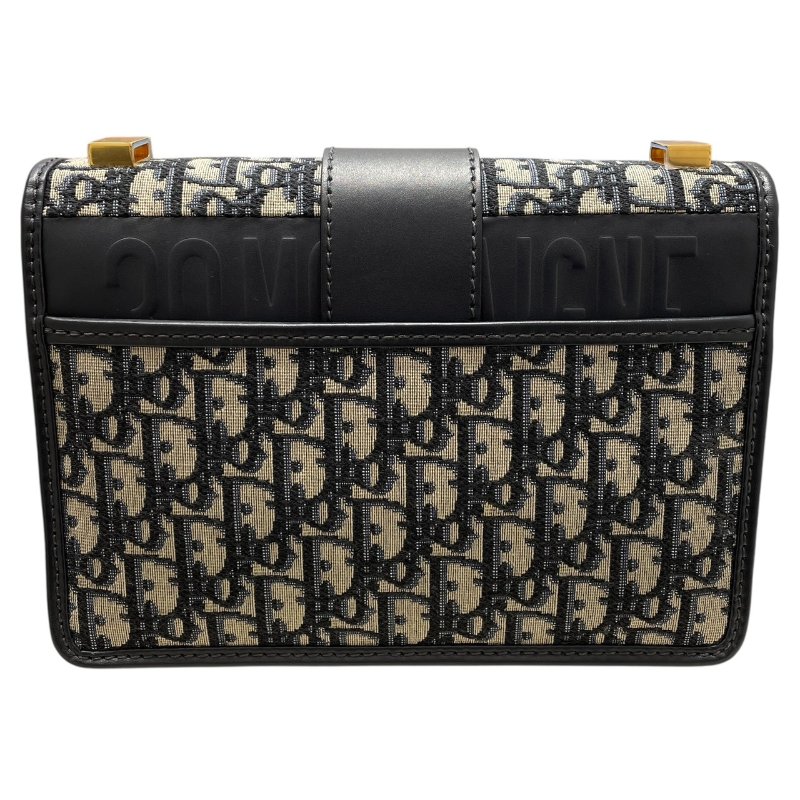 DIOR 迪奧 30 Montaigne 蒙田30 肩背包 刺繡帆布 老花 深藍色 金釦-2