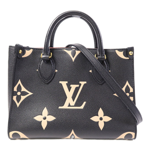 LOUIS VUITTON Monogram Empreinte On The Go PM金扣手挽肩背兩用袋