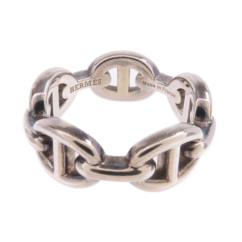 HERMES 925純銀Chaine d'ancre Ring戒指Hermes#50/US#5.25-4