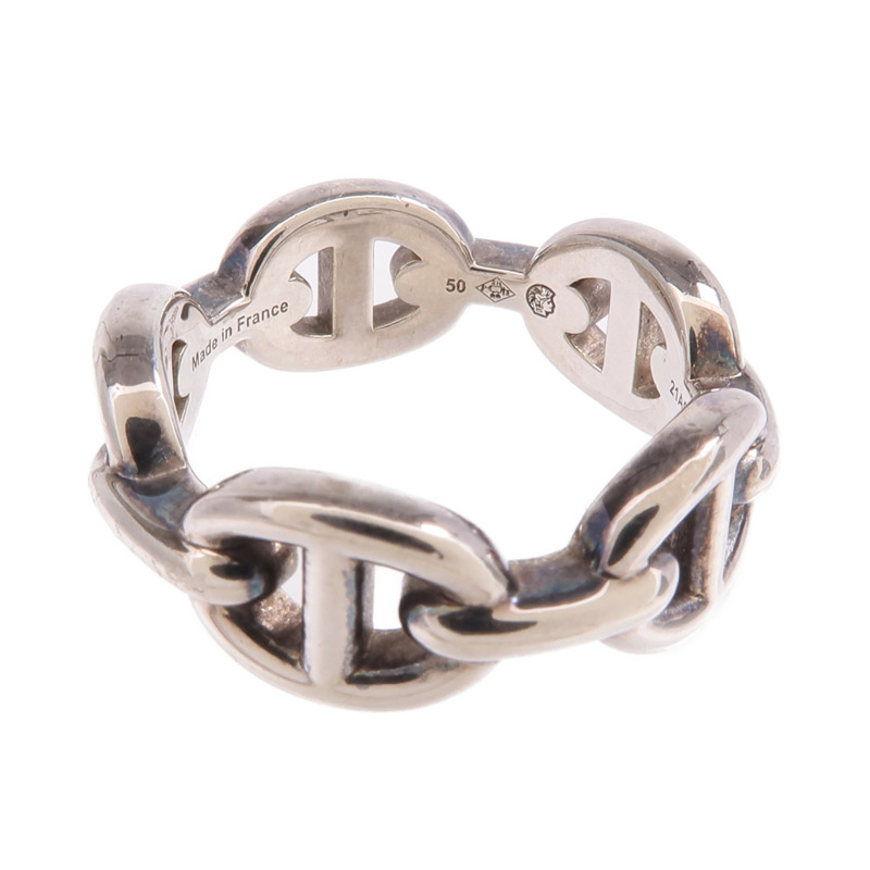 HERMES 925純銀Chaine d'ancre Ring戒指Hermes#50/US#5.25-5
