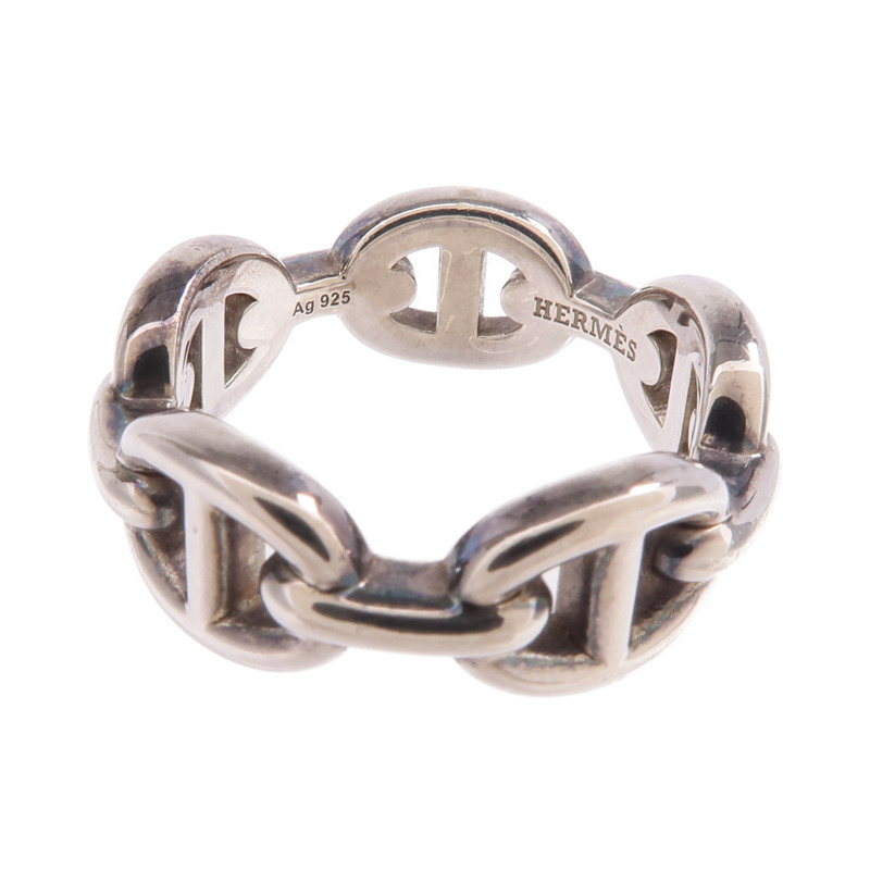 HERMES 925純銀Chaine d'ancre Ring戒指Hermes#50/US#5.25-6