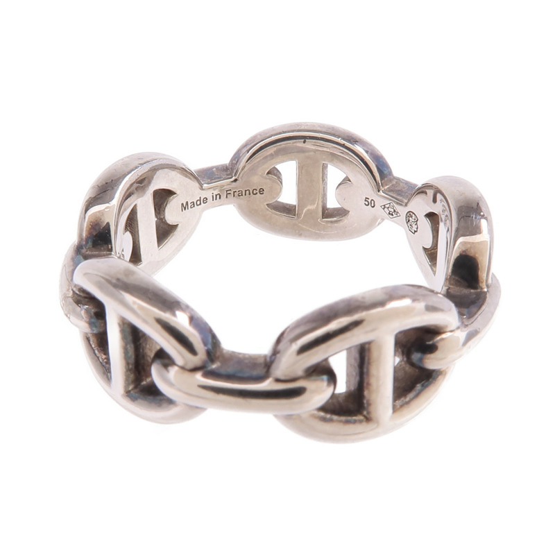 HERMES 925純銀Chaine d'ancre Ring戒指Hermes#50/US#5.25-7