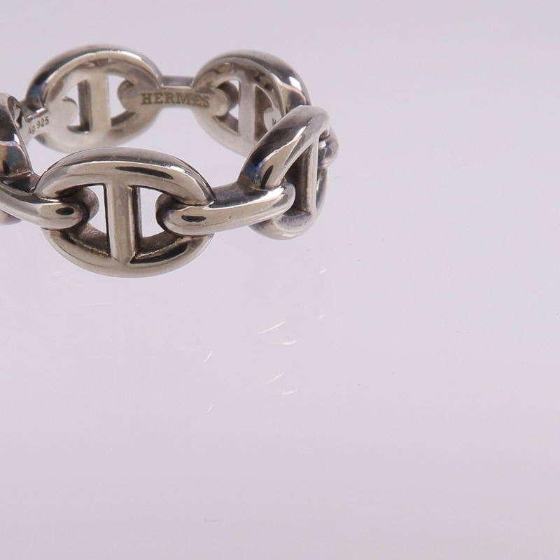 HERMES 925純銀Chaine d'ancre Ring戒指Hermes#50/US#5.25-9
