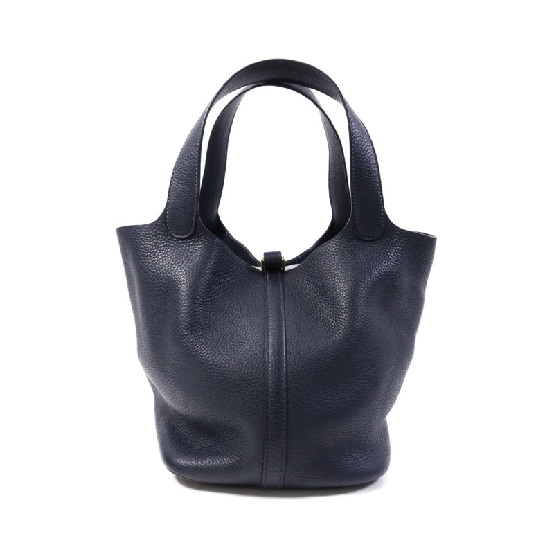 HERMES Clemence皮革Picotin MM金扣手挽袋Canban-1