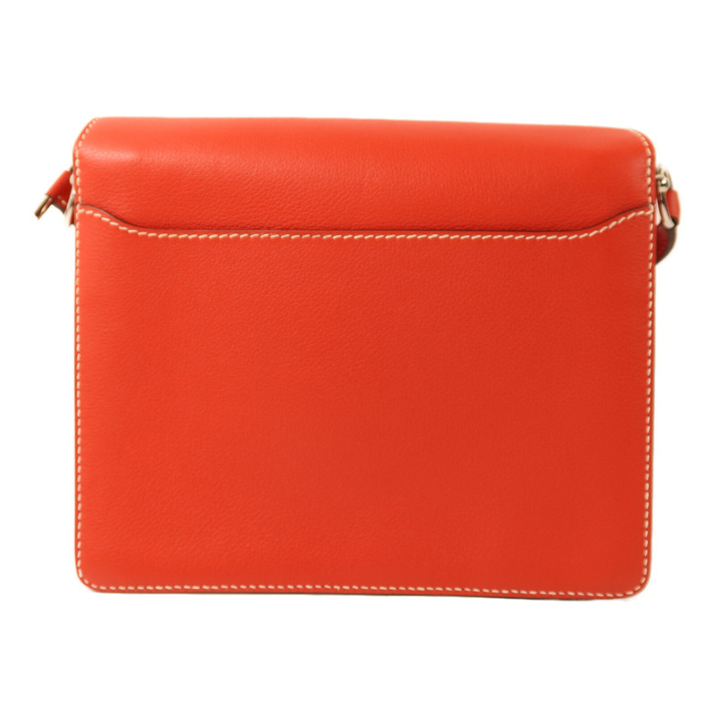 HERMES Evercolor皮革Roulis 23銀扣肩背袋Sanguine-1