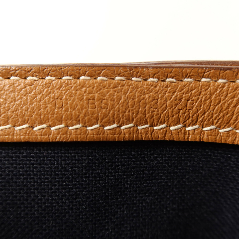 HERMES Togo皮革Steve Light銀扣肩背袋Gold-6