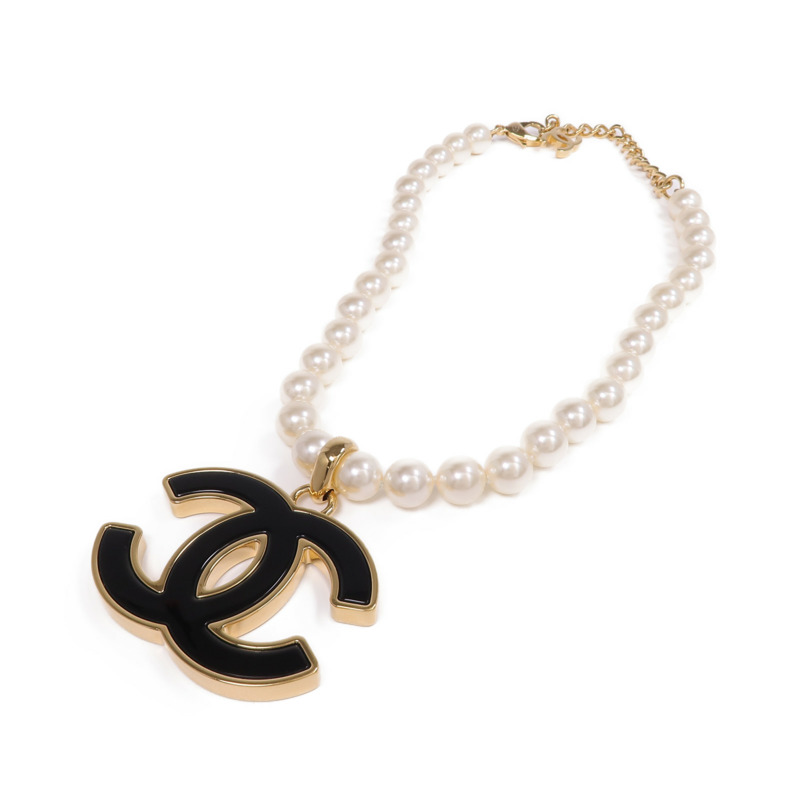 CHANEL 金屬Necklace金扣項鍊-3