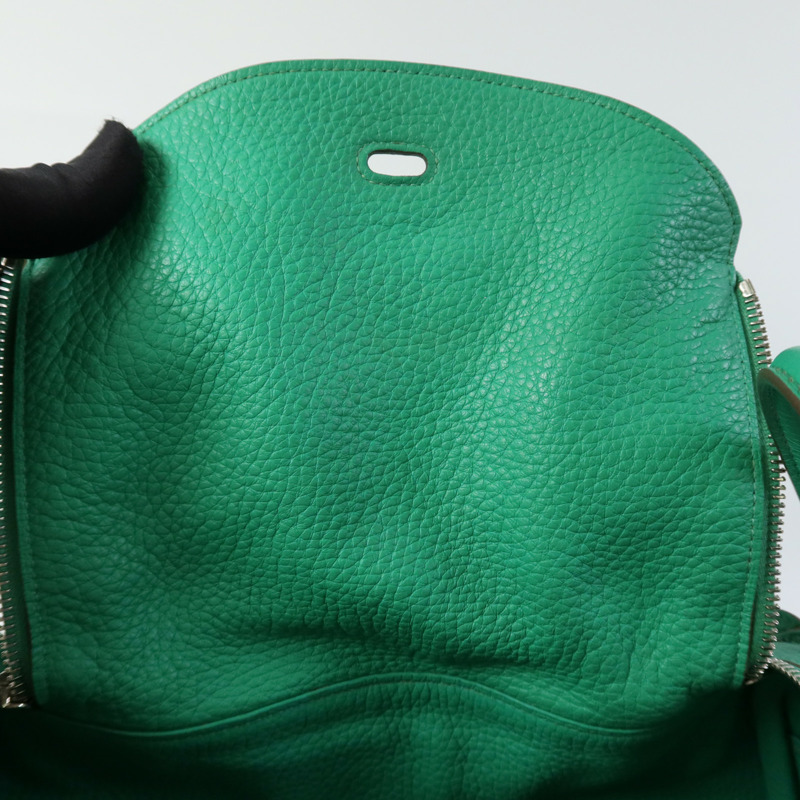 HERMES Clemence皮革Lindy 30銀扣手挽肩背兩用袋Bamboo-10