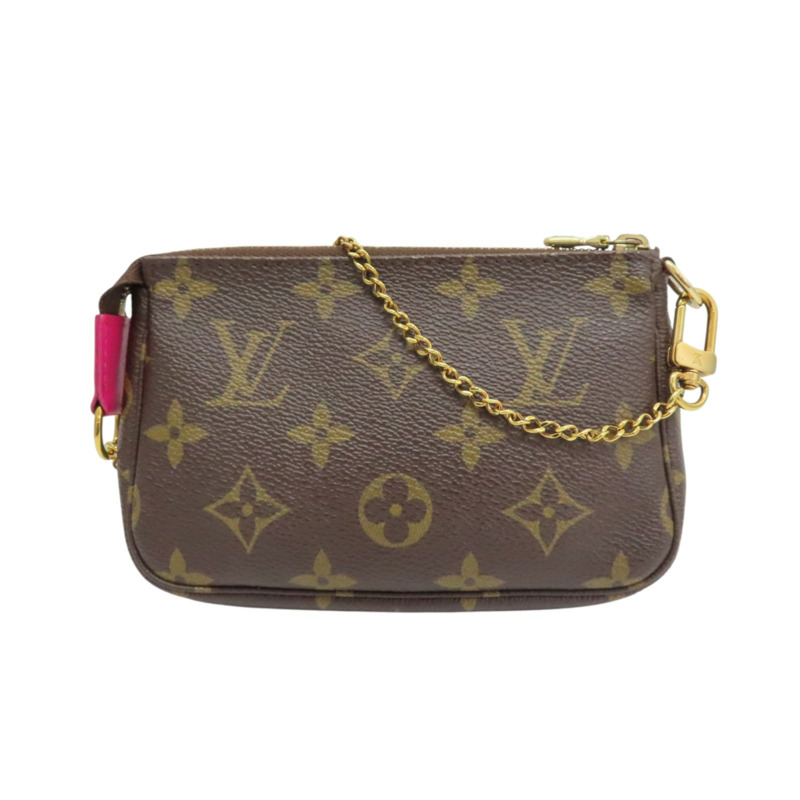 棕色 原花帆布 Christmas Mini Pochette Accessoires 手提包【LOUIS VUITTON LV 路易威登】 M67769-1