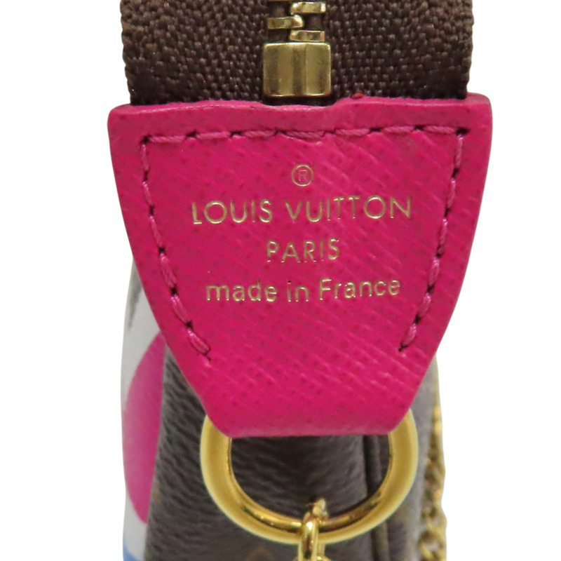 棕色 原花帆布 Christmas Mini Pochette Accessoires 手提包【LOUIS VUITTON LV 路易威登】 M67769-5