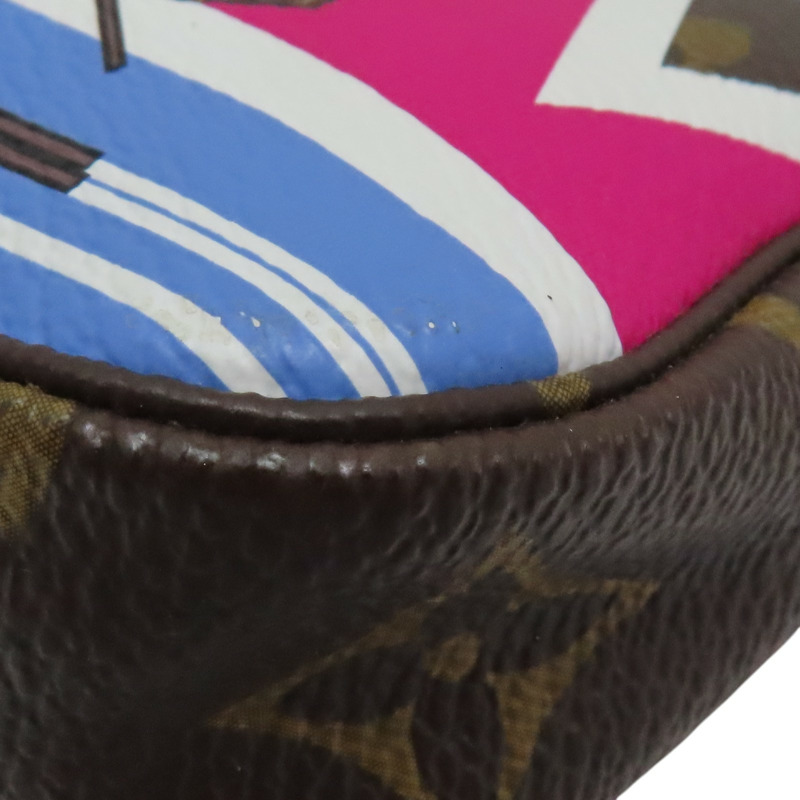 棕色 原花帆布 Christmas Mini Pochette Accessoires 手提包【LOUIS VUITTON LV 路易威登】 M67769-9