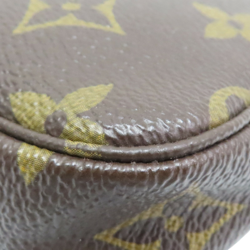 棕色 原花帆布 Christmas Mini Pochette Accessoires 手提包【LOUIS VUITTON LV 路易威登】 M67769-11