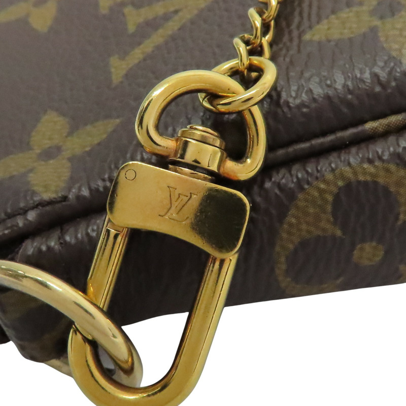 棕色 原花帆布 Christmas Mini Pochette Accessoires 手提包【LOUIS VUITTON LV 路易威登】 M67769-13