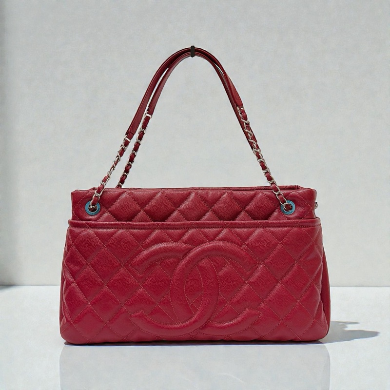 莉亞精品♡ Chanel 紅銀鏈條包 二手美包-0