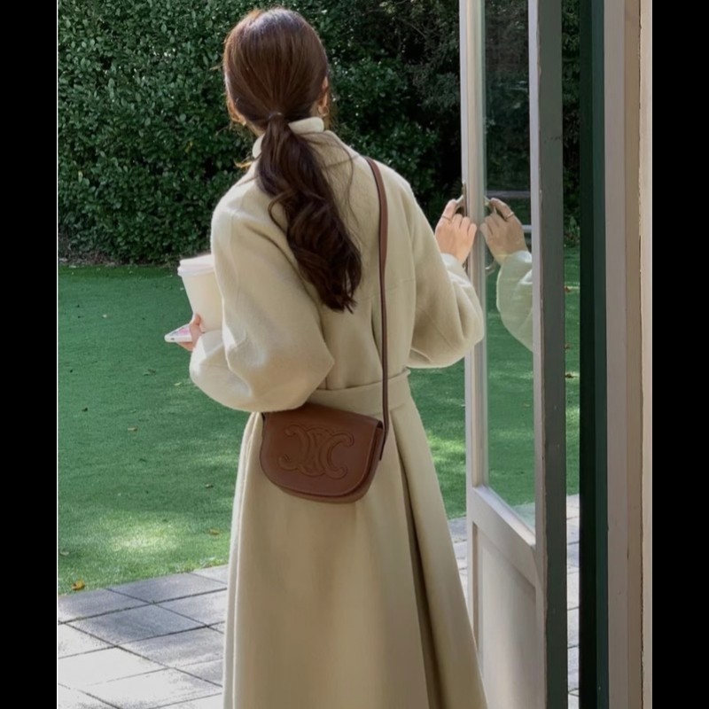 Celine cuir 光滑牛皮馬鞍包 焦糖色-4