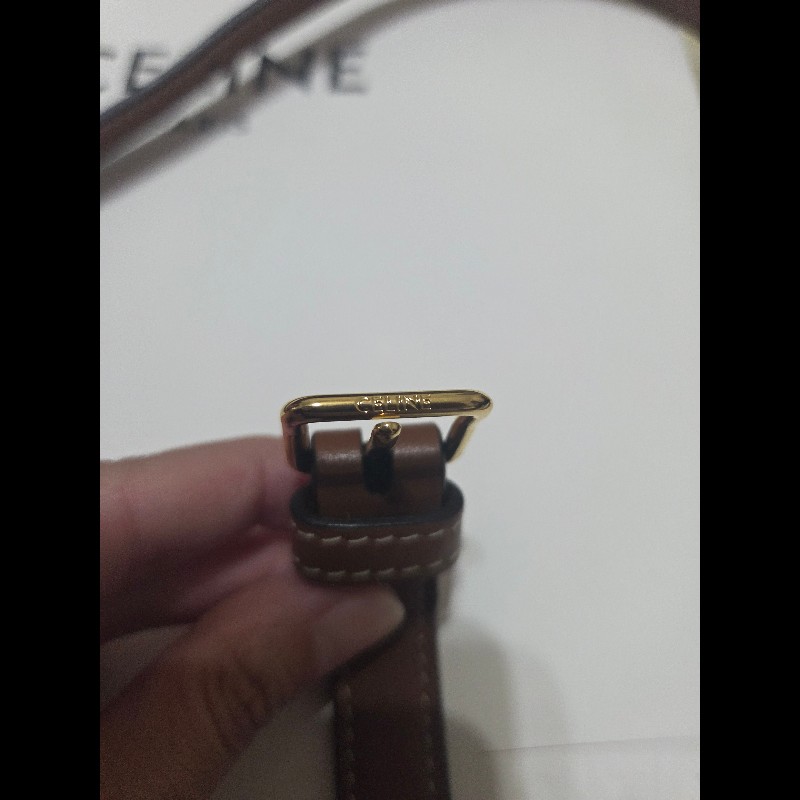 Celine cuir 光滑牛皮馬鞍包 焦糖色-22