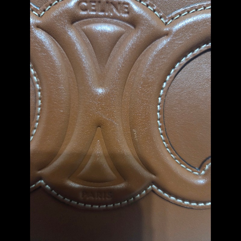 Celine cuir 光滑牛皮馬鞍包 焦糖色-28