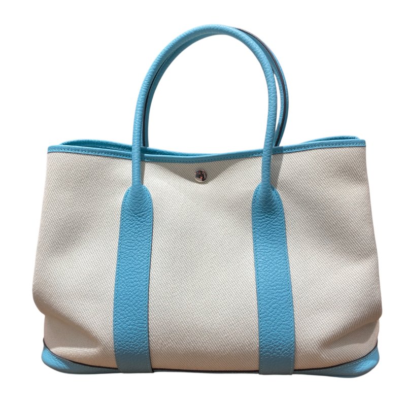 HERMES 愛馬仕 GARDEN PARTY36 帆布-0
