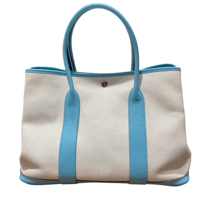 HERMES 愛馬仕 GARDEN PARTY36 帆布-1