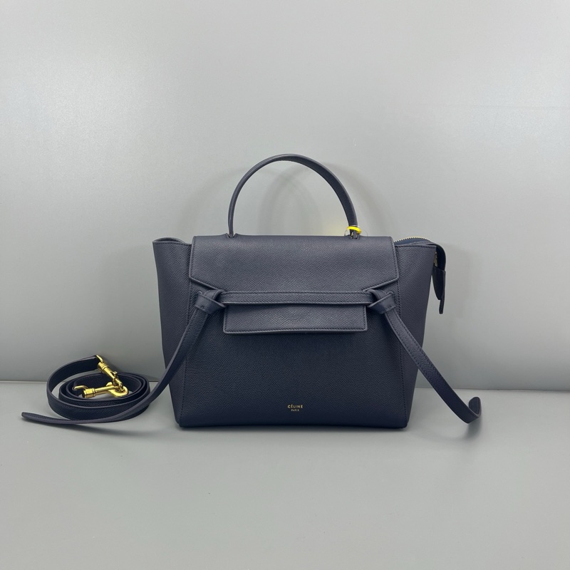 celine賽琳鯰魚包小號藏藍色/24*19*13cm/-0