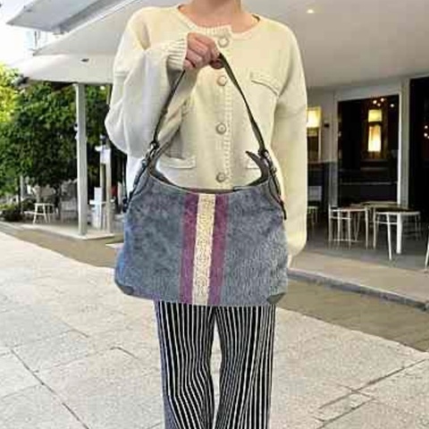 古馳hobo 腋下包Gucci馬銜釦絨布肩背包145826