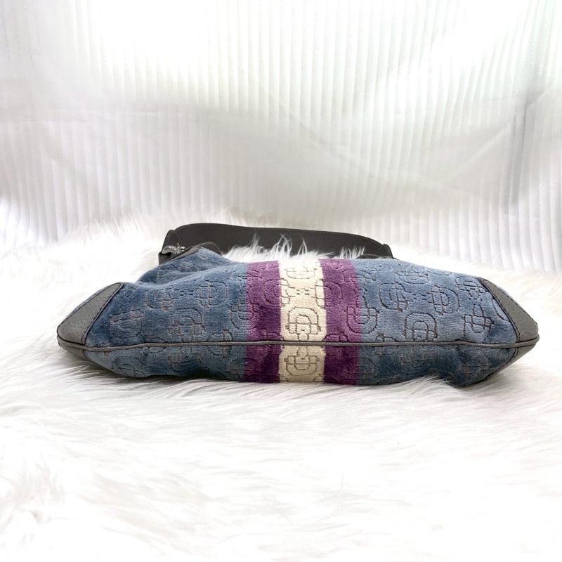 古馳hobo 腋下包Gucci馬銜釦絨布肩背包145826-6