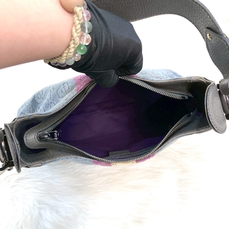 古馳hobo 腋下包Gucci馬銜釦絨布肩背包145826-7