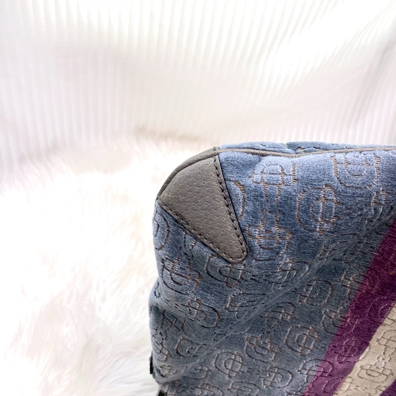 古馳hobo 腋下包Gucci馬銜釦絨布肩背包145826-9